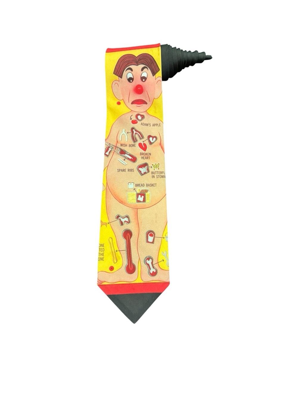 Ralph Marlin ‘OPERATION’ Board Game Men's Necktie 1996 HASBRO Vintage Polyester